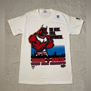 New Vintage Starter NBA Chicago Bulls 1996 Championship T Shirt Mens S-M 90s Vtg